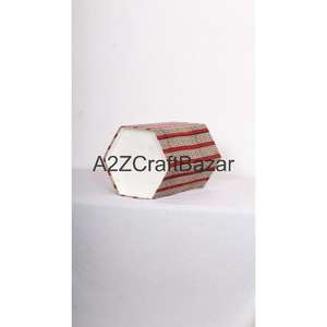 Caja de Cartón de Papel de Algodón Hecha a Mano, Plegable, con Tapa Abierta, Hexagonal, Elegante, Impresa, para Uso en Interiores y Exteriores, Oficina, Hospital, Residuos - Product Image 4