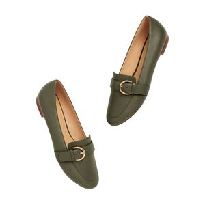 Zapatos de Mujer de Alta Calidad, Mocasines de Cuero con Punta Redonda, Suministro al por Mayor OEM, MOQ 100 - Product Image 3