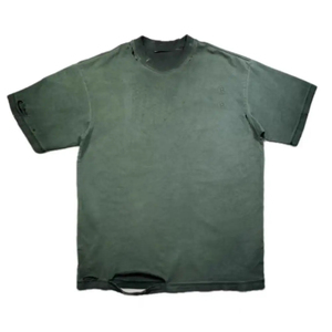 T-shirt homme 100% coton, délavé au soleil, délavé aux enzymes, délavé à l'acide, personnalisé, écologique, respirant, sérigraphié, vintage, effet minéral, rétro - Product Image 6