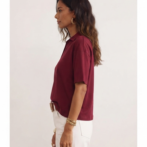 Polos de Golf Formales para Mujer, Manga Corta, Lisos, con Logotipo Personalizado Bordado e Impreso, 65% Algodón, 35% Poliéster, 180gsm, Venta al Por Mayor - Product Image 2