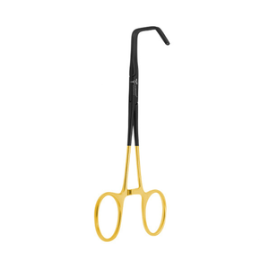 Pinza Vascular de Calidad para Bebés, con Mandíbulas Anguladas Atraumáticas de 5.25'', Negra/Dorada, Microvascular, para Cirugía Plástica, Herramientas Quirúrgicas de Acero Alemán - Product Image 1