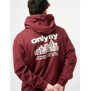 Sweat à capuche marron personnalisé avec imprimé minimaliste OnlyNY-Sweat à capuche élégant pour hommes et femmes en streetwear haut de gamme - Product Image 2