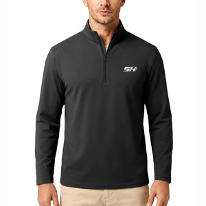 Sudadera de hombre 2026 con cremallera corta para exteriores, estilo casual, estampada, de algodón mezclado, nueva y elegante. - Product Image 1