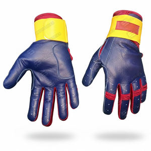 Gants de frappe en cuir avec logo personnalisé 100% unique, pour baseball et softball, manchette longue, design ambidextre, usage d'entraînement, taille XXL - Product Image 1