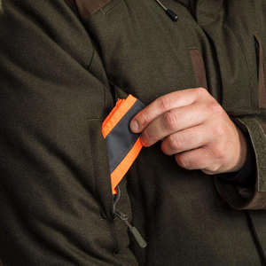 Veste d'hiver à capuche pour homme, couleur unie, respirante, coupe-vent, softshell, manches longues, pour la chasse en plein air, doublure en polyester, fermeture éclair sur le devant - Product Image 4