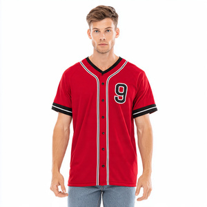 Maillot de baseball respirant, anti-humidité, séchage rapide, col en V, 100% polyester, maillot de baseball pour homme, maillots de baseball américains - Product Image 6