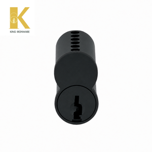 Cilindro de Cerradura Intercambiable con Logotipo Personalizado Disponible, Latón Negro Mate, 6 Pines, Ranura en H para Seguridad de Puertas - Product Image 4