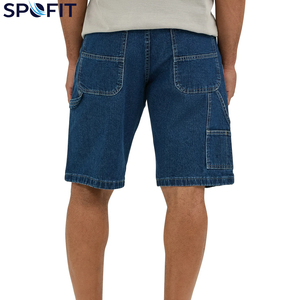 กางเกงยีนส์ขาสั้นลำลองคุณภาพดีที่สุด ขายส่ง กางเกงยีนส์ขาสั้นทรงตรงติดกระดุม สตรีทแวร์ผู้ชาย สั่งทำได้ เอวสูง แห้งเร็ว - Product Image 4