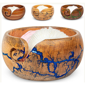 Handmade Ceramic Yarn Bowl with Yarn Guide for Crochet and Knitting Decorative Pottery Yarn Bowl Yarn Holder for Knitting - Product Image 5