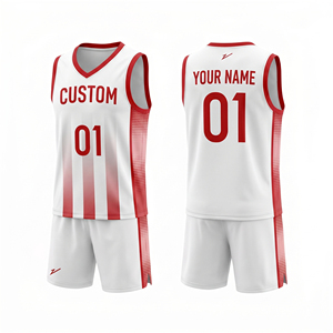 Conjunto de Camiseta de Baloncesto Personalizada sin Mangas, Unisex, Cuello en V, Rayas Negras y Azules, Uniforme Deportivo Transpirable - Product Image 3