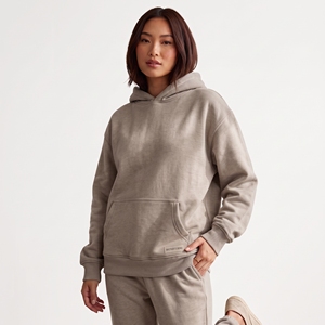 wholesale coffee chocolate <b>brown</b> hoodie women thick thermal <b>fleece</b> loose fit blank custom hoodie manufacturer garment supply top - Product Image 6