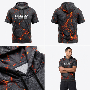 <b>Mens</b> Casual Regular Fit Breathable <b>Short</b> <b>Sleeve</b> <b>Hoodie</b> Autumn Solid Plain Athletic Training Pullover Streetwear Pocket Wholesale - Product Image 5