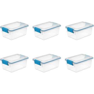 7.5 Qt <b>Stackable</b> <b>Storage</b> Bin with Latching Lid Clear PP Plastic <b>Container</b> for Basement Organization - Product Image 1