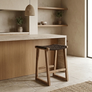 Nouvelle Chaise de Jardin Moderne Minimaliste en Bois Tressé Écologique, Mobilier d'Intérieur et d'Extérieur pour Patio, Banc d'Appoint de Jardin - Product Image 2