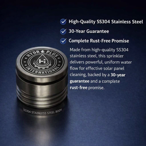 Boquilla de Aspersión HYDROPLUS INTERNATIONAL de Acero Inoxidable SS304 para Limpieza de Paneles Solares, Duradera y a Prueba de Fugas - Product Image 3