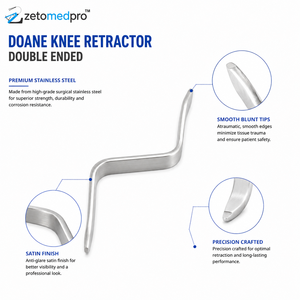 เครื่องถ่างเข่า DOANE แบบสองด้าน ใบมีดขนาดกลาง-ใหญ่ 5.7 ซม. 7.5 ซม. 6.6 ซม. 8 ซม. รุ่น Deep Zetomed Pro - Product Image 5