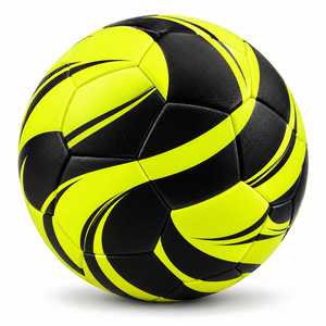 Balón de Fútbol ESTRELLA INTERNATIONAL con Patrón de Rayas Curvas en Turquesa y Blanco, Tamaño 5, para Entrenamiento en Interiores/Exteriores, Ligero, en Caja - Product Image 2