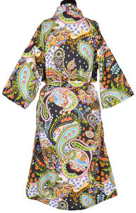 Bata Kimono de Algodón Suave y Transpirable con Estampado Digital de Dibujos Animados para Mujer, Camisón de Verano Hecho a Mano con Cuello en V y Elástico, de Naaz Textile - Product Image 2