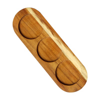 Akazienholz-Paddel Serviertablett mit Griff Teller Bier Verkostung Glashalter Wein Serviertablett Käse Brot Kuchen Nachtisch Platte