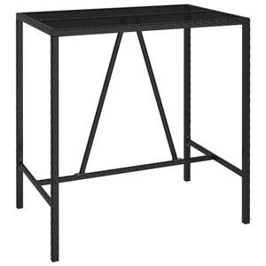 Ensemble de bar de jardin en polyrotin noir durable, 5 pièces, meubles d'extérieur durables - Product Image 6
