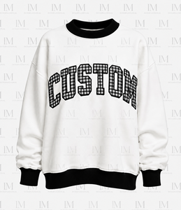 Sweat-shirt à col montant pour femme, nouveau design personnalisé, style décontracté, en polyester/coton, imprimé lettres brodées, mode hiver - Product Image 1