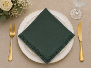 Serviette de table élégante en coton et lin - Product Image 4