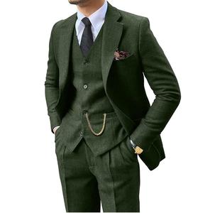 Costume de mariage 3 pièces élégant et ajusté pour homme, smoking de marié, blazer, pantalon et veste de luxe sur mesure pour homme, costumes de soirée formels en gros - Product Image 6