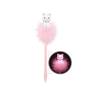 ปากกาเจลเรืองแสงลายแมวน่ารัก สีฟ้า/ดำ ขนาด 0.7 มม. ของขวัญสำหรับคนรักสัตว์ เหมาะสำหรับงานปาร์ตี้ สำนักงาน ของเล่นแปลกใหม่ - Product Image 1