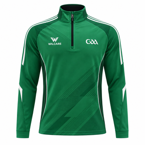 Chaqueta Deportiva WILCARE Verde con Media Cremallera, Logotipo y Tela de Poliéster Transpirable para Deportes de Equipo en Todas las Estaciones, Venta al Por Mayor - Product Image 6
