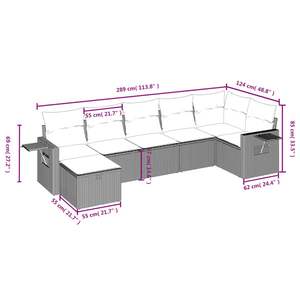 Conjunto de Sofás Modulares Grandes para Jardín en Ratán PE Negro y Acero, Muebles Modernos para Exteriores - Product Image 4