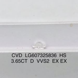 Diamants de laboratoire élégants, taille cœur CVD, diamant non monté 3,65 carats D VVS2, diamants de laboratoire pour bijoux - Product Image 2