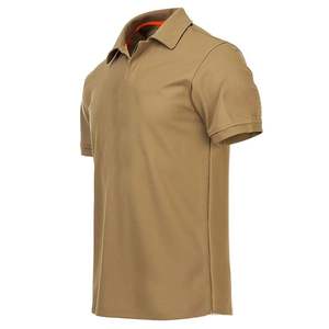 Nouveau T-shirt de golf décontracté pour homme, à manches courtes, 100 % coton, respirant, écologique, séchage rapide, couleur unie, idéal pour l'été et les affaires - Product Image 1