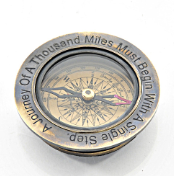 Vintage Nautical Compass with Perpetual <b>Calendar</b> Antique Brass Desk Decor - Product Image 4