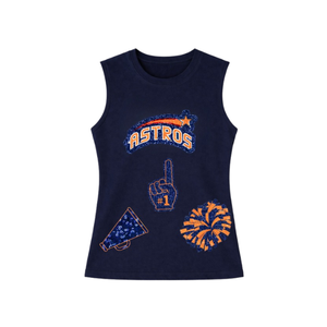 Custom Women's Baseball <b>Sequin</b> Patchwork Sleeveless Cotton Summer Tank <b>Top</b> Casual Breathable Summer Game Day <b>Top</b> - Product Image 3