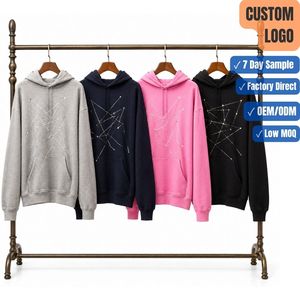 Sweat-shirt à capuche personnalisé avec logo, pull à capuche épais en tricot, streetwear pour hommes - Product Image 1