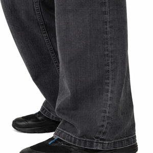 Jean en denim taille haute pour femme, coupe large, délavage foncé, coupe ample, longueur intégrale, style décontracté, pour l'automne et l'été - Product Image 3