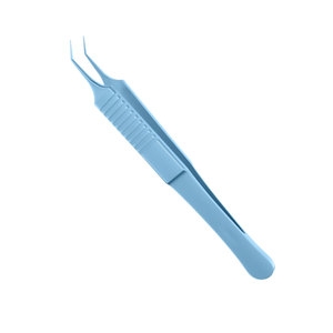 Forceps de ligature angulaire McPherson, plateforme de ligature de 6,00 mm, 102 mm, en titane, forceps microchirurgical ophtalmique manuel pour la suture et la nouage, CE - Product Image 5