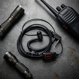Auriculares con Cable Tipo K con Micrófono y Botón PTT para Walkie-Talkie, Auriculares Intrauditivos para <span class=keywords><strong>Intercomunicador</strong></span> Múltiple de Uso Global - Product Image 4