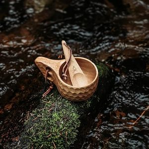 Handmade Wooden Kuksa <b>Cup</b> Affordable Price Nordic Mug for Coffee Tea <b>Camping</b> Hiking and Daily Use - Product Image 5