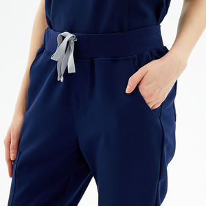 Pantalones Médicos Personalizados Unisex Azul Marino de Spandex/Poliéster Tejido, con Cordón Ajustable, Estilo Jogger Cargo, Uniformes de Enfermería - Product Image 5