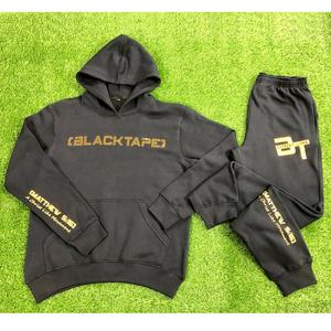 Conjunto Deportivo de Dos Piezas para Hombre con Cremallera y Lavado Ácido, Sudadera con Capucha de Hombro Caído con Estampado Digital y Pantalones Acampanados, Estilo Urbano Unisex de Tejido Pesado - Product Image 1