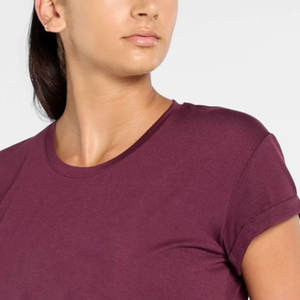 T-shirt pull-over pour femme à prix abordable, personnalisé, uni, teint, nouvelle collection, vente chaude - Product Image 5