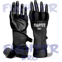 Gants de boxe FIGHTER BRO de haute qualité avec protection interne, support élastique pour le poignet, rembourrage en gel, protection des articulations, taille personnalisée