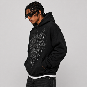 Sudadera con Pedrería, Diseño de Cristales de Lujo, Mezcla de Algodón Suave, Estilo Moderno para Venta al por Menor, Logotipos Personalizados Disponibles, Venta al por Mayor, OEM - Product Image 4