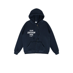 เสื้อฮู้ดซิปแบบใหม่ 405 GSM ผ้าฟลีซหนานุ่ม ซิปแบบอสมมาตร สำหรับสตรีทแวร์ แฟชั่นฤดูหนาว แบรนด์สตรีทแวร์ - Product Image 1