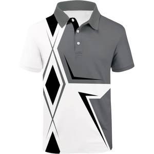 เสื้อโปโลผู้ชายผ้าฝ้าย 100% สั่งทำขายส่ง พิมพ์ลายแบบ Sublimation สำหรับใส่ลำลองกลางแจ้ง สตรีทแวร์ มีลายให้เลือกหลากหลาย - Product Image 1