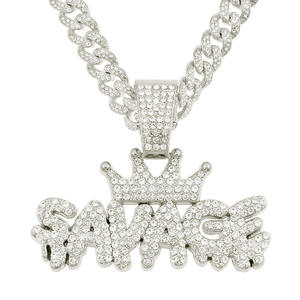 Full Iced Out Men's Bling Bling Hip hop Moissanite Charm <b>Solid</b> <b>Gold</b> Plated Crown King <b>Pendant</b> Unique Jewelry - Product Image 2
