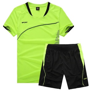 Hot Selling Custom Printed V-neck Short Sleeve Buckle Closure Quick Dry 100% Polyester Men's Soccer Jersey Football Kit - Product Image 5