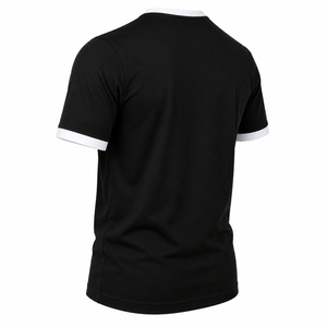 เสื้อยืดคอกลมแขนสั้นผู้ชาย ริ้งเกอร์ ตัดเย็บขอบตัดกัน ทรงเข้ารูป ผ้าคอตตอนเจอร์ซีย์ เสื้อลำลองฤดูร้อน ไม่มีแบรนด์ - Product Image 6