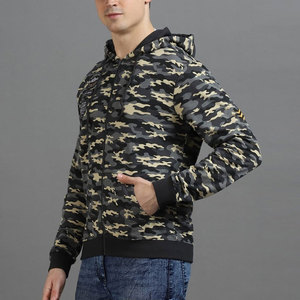 เสื้อฮู้ดลายพรางผู้ชาย ทรงปกติ พิมพ์ลาย ถักทอ สวมใส่สบายๆ สำหรับฤดูใบไม้ร่วง มีกระเป๋า - Product Image 3